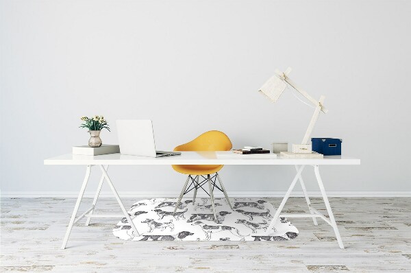 Tapis de chaise de bureau Modèle de chien