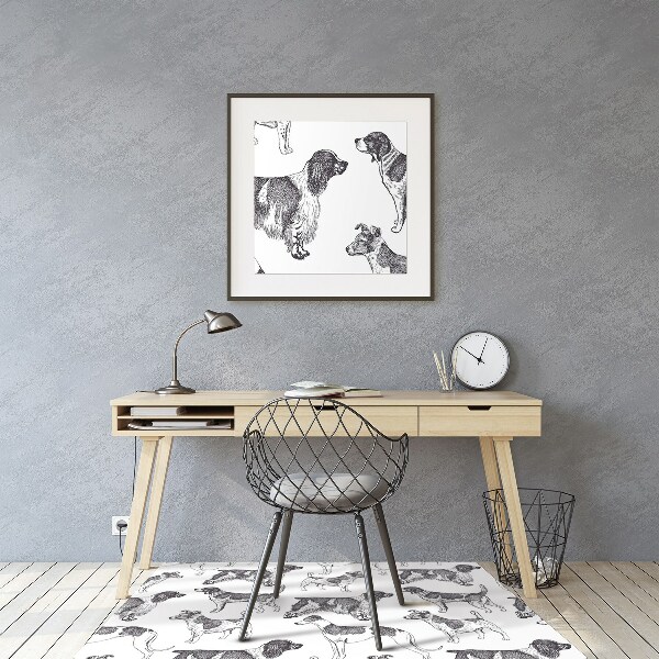 Tapis de chaise de bureau Modèle de chien