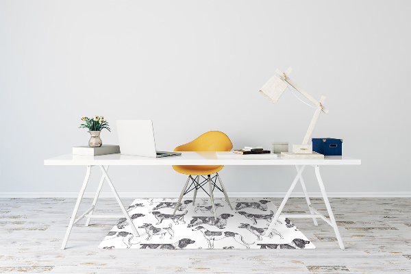 Tapis de chaise de bureau Modèle de chien