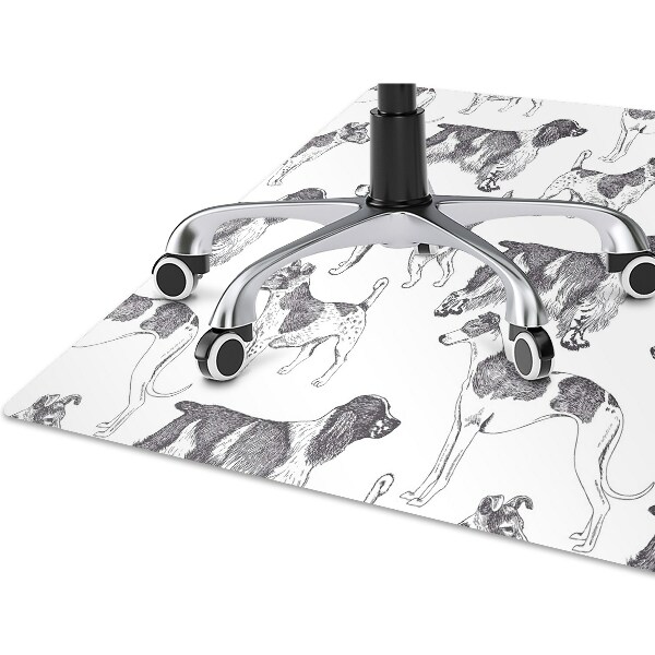 Tapis de chaise de bureau Modèle de chien