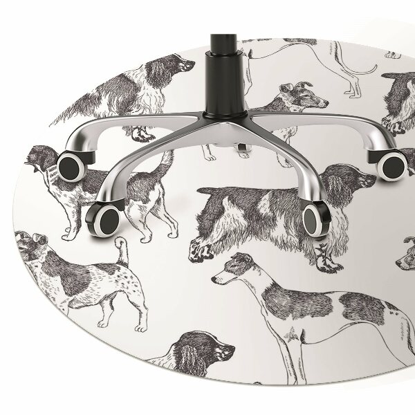 Tapis de chaise de bureau Modèle de chien