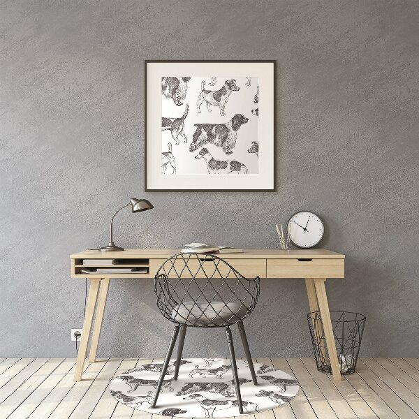 Tapis de chaise de bureau Modèle de chien