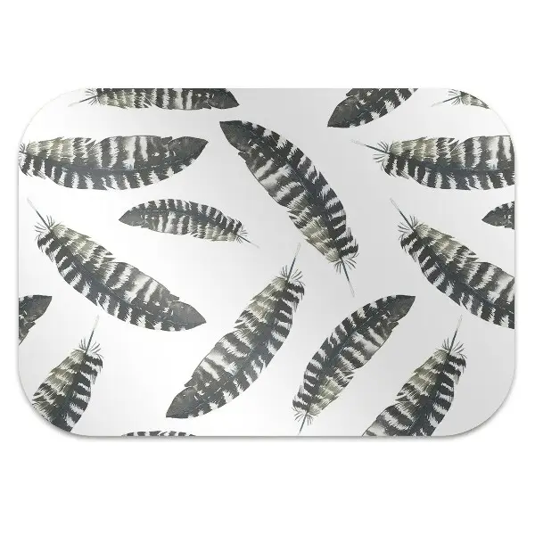 Tapis pour chaise de bureau Plumes de style boho