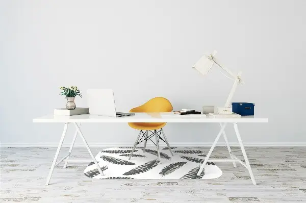 Tapis pour chaise de bureau Plumes de style boho