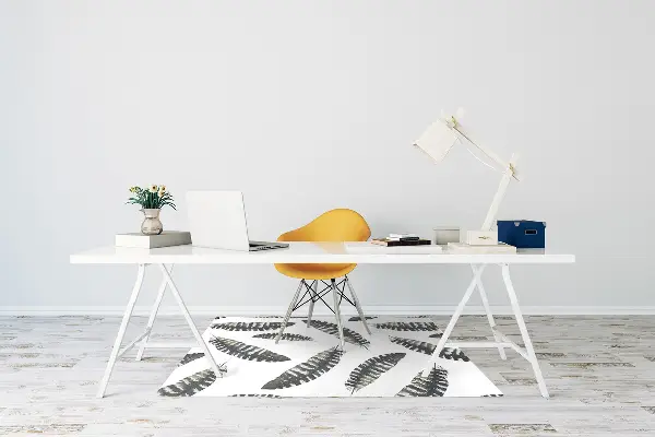 Tapis pour chaise de bureau Plumes de style boho