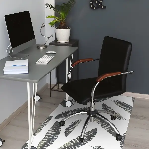 Tapis pour chaise de bureau Plumes de style boho