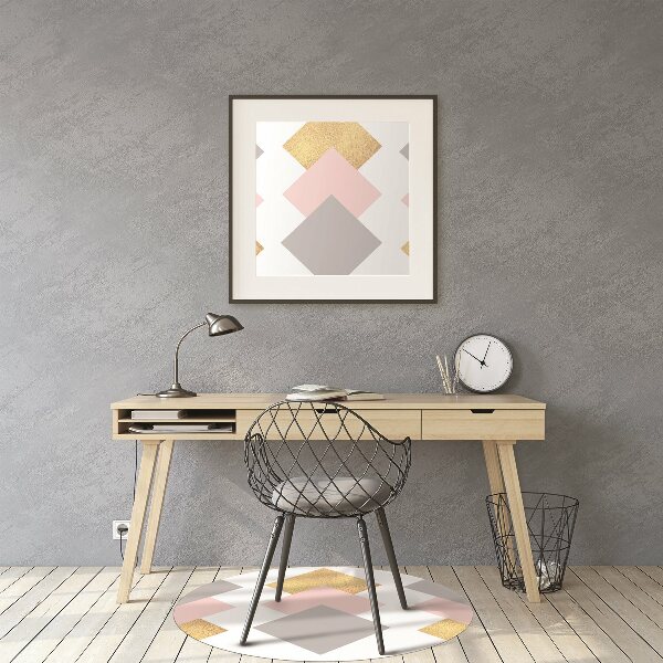 Tapis pour chaise de bureau Diamants colorés