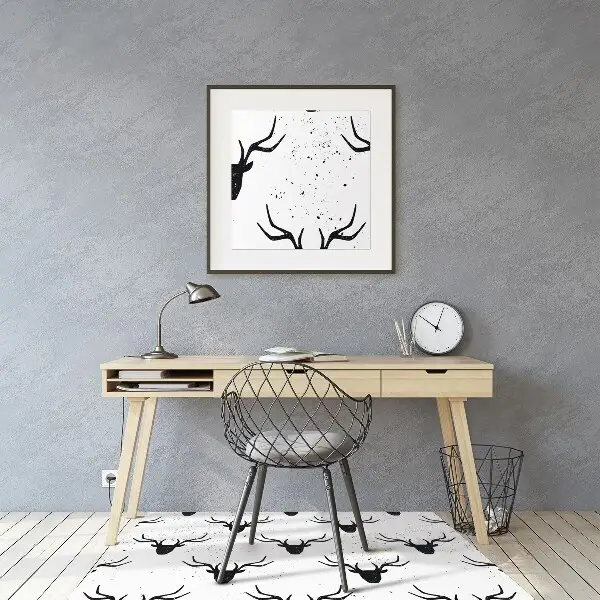 Tapis protection sol Modèle de cerf noir