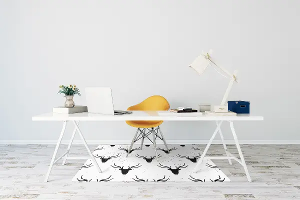 Tapis protection sol Modèle de cerf noir