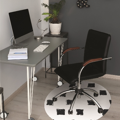 Tapis fauteuil bureau do biura Carrés peints