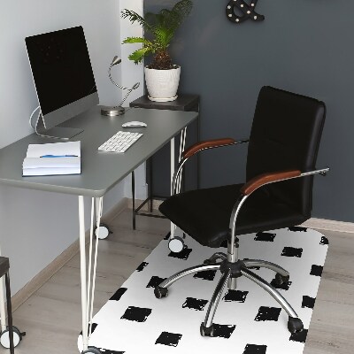 Tapis fauteuil bureau do biura Carrés peints