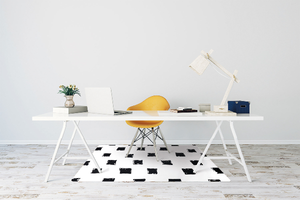Tapis fauteuil bureau do biura Carrés peints