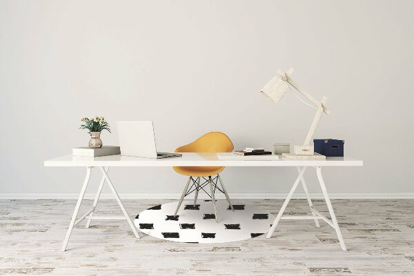 Tapis fauteuil bureau do biura Carrés peints
