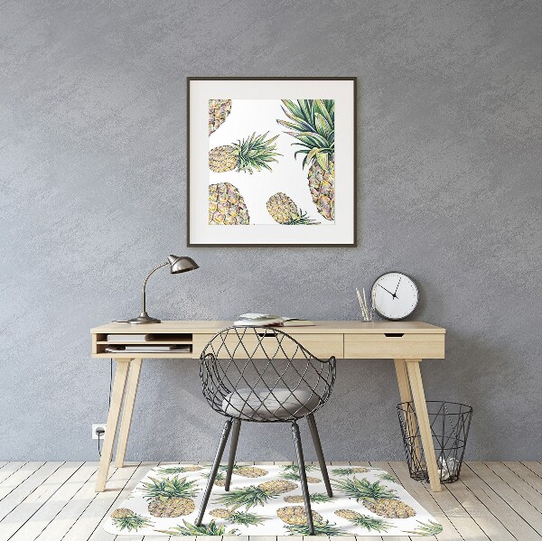 Tapis de chaise de bureau Ananas