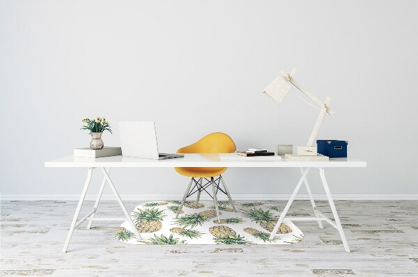 Tapis de chaise de bureau Ananas