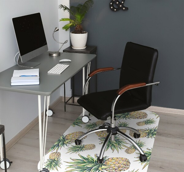 Tapis de chaise de bureau Ananas