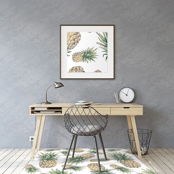 Tapis de chaise de bureau Ananas