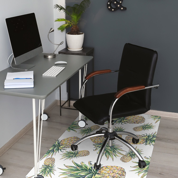 Tapis de chaise de bureau Ananas