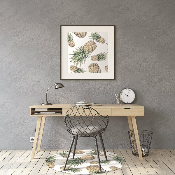Tapis de chaise de bureau Ananas