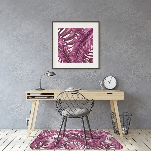 Tapis fauteuil bureau do biura Feuilles tropicales