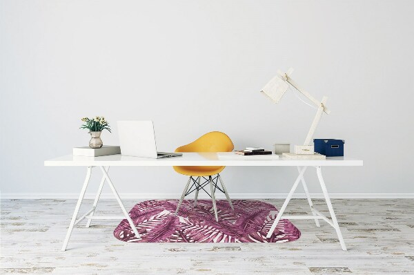 Tapis fauteuil bureau do biura Feuilles tropicales