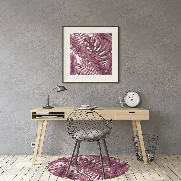 Tapis fauteuil bureau do biura Feuilles tropicales