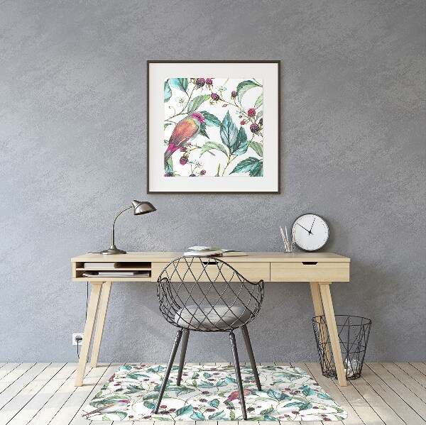 Tapis de chaise de bureau Oiseaux sur la branche