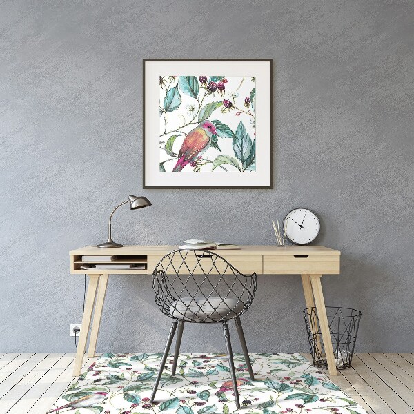 Tapis de chaise de bureau Oiseaux sur la branche