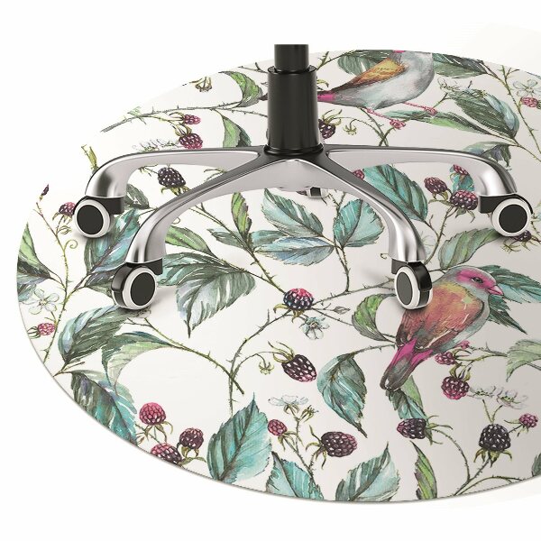 Tapis de chaise de bureau Oiseaux sur la branche