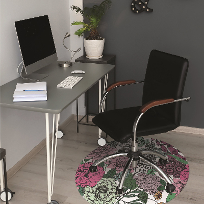 Tapis pour chaise de bureau Fleurs vintage