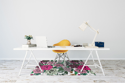 Tapis pour chaise de bureau Fleurs vintage