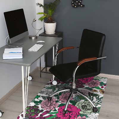 Tapis pour chaise de bureau Fleurs vintage