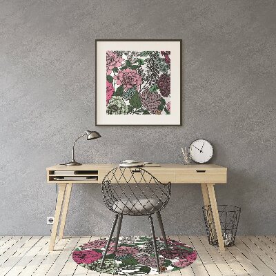 Tapis pour chaise de bureau Fleurs vintage