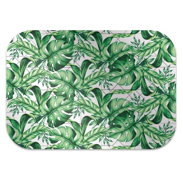Tapis protection sol Feuilles géométriques