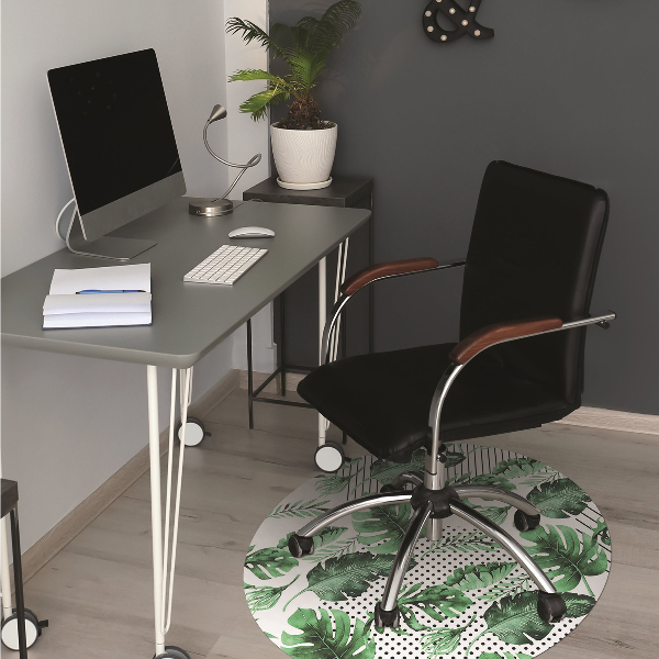 Tapis de chaise de bureau Points et tirets