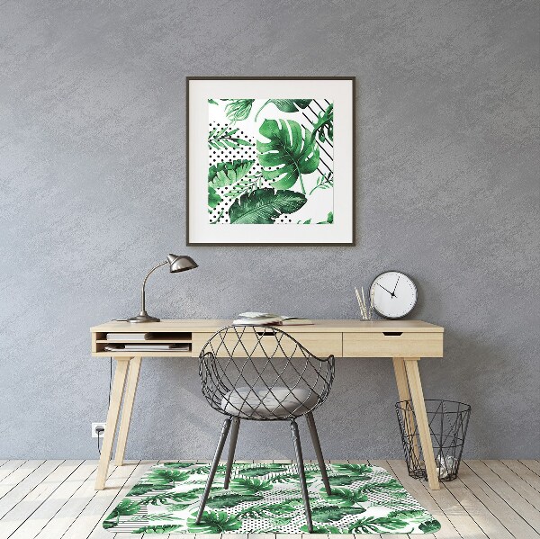 Tapis de chaise de bureau Points et tirets