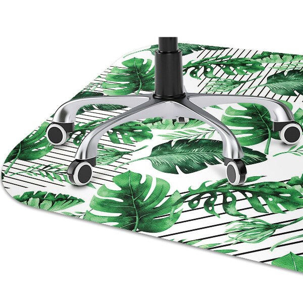 Tapis de chaise de bureau Points et feuilles