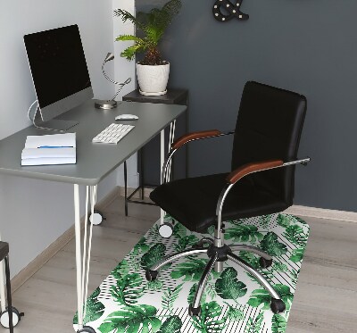 Tapis de chaise de bureau Points et feuilles