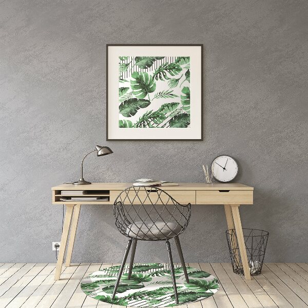 Tapis de chaise de bureau Points et feuilles