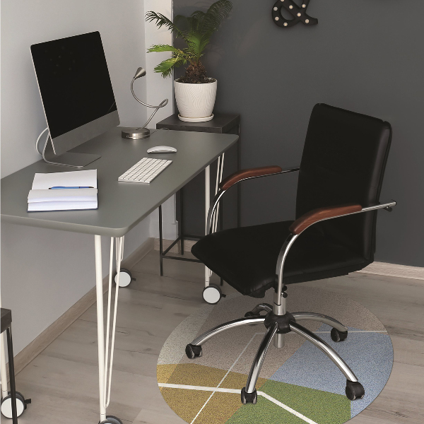 Tapis protection sol Chiffres géométriques