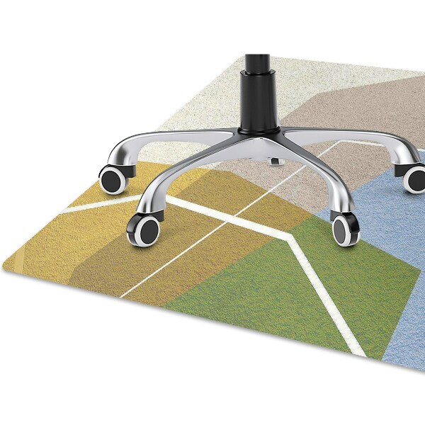 Tapis protection sol Chiffres géométriques