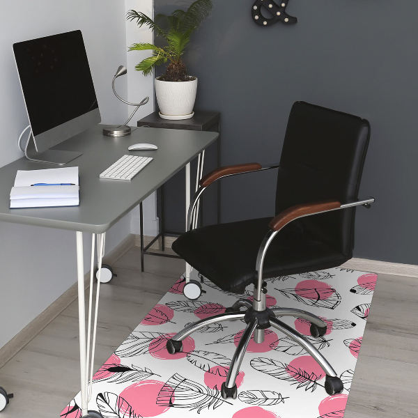 Tapis pour chaise de bureau Stylo et points