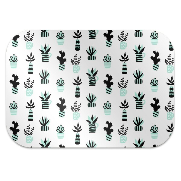 Tapis pour chaise de bureau Succulents