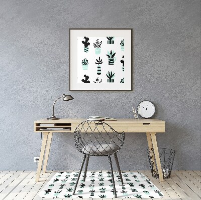 Tapis pour chaise de bureau Succulents