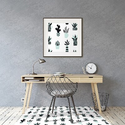 Tapis pour chaise de bureau Succulents