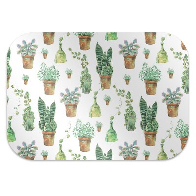 Tapis protège sol Cactus peint