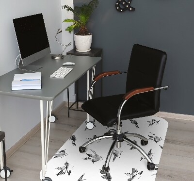 Tapis de chaise de bureau Moineaux peints