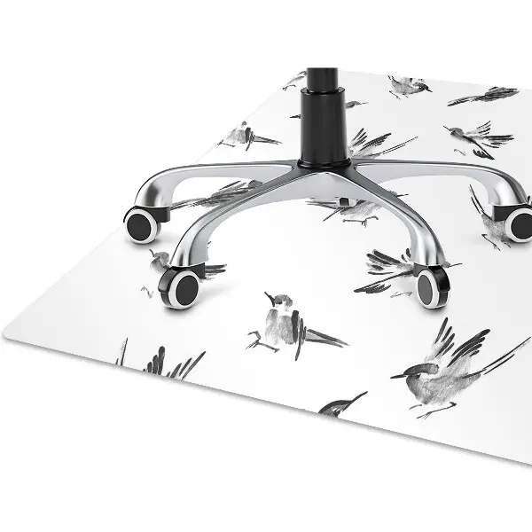 Tapis de chaise de bureau Moineaux peints