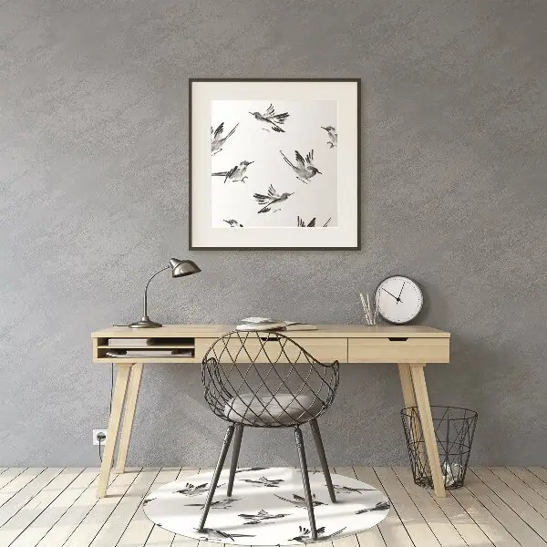 Tapis de chaise de bureau Moineaux peints