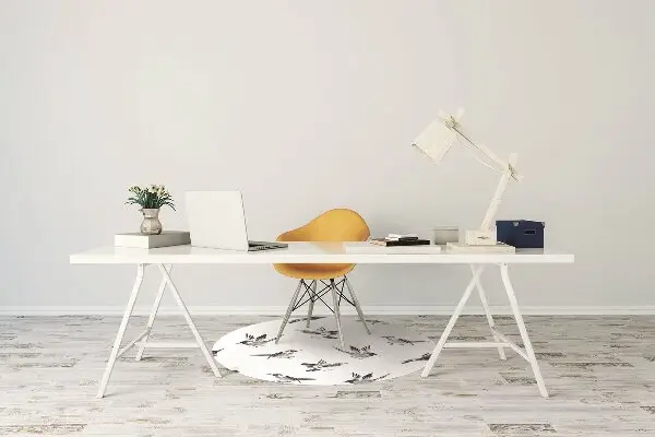 Tapis de chaise de bureau Moineaux peints